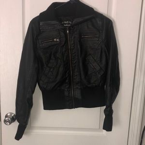 Black leather jacket in good condition